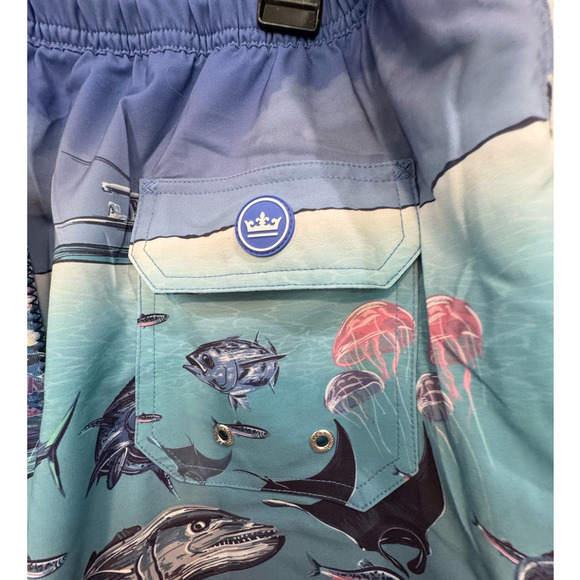 80. PETER MILLAR NWT $98 Men's Swim Trunks in Island color FREE KOOZE - Picture 8 of 8